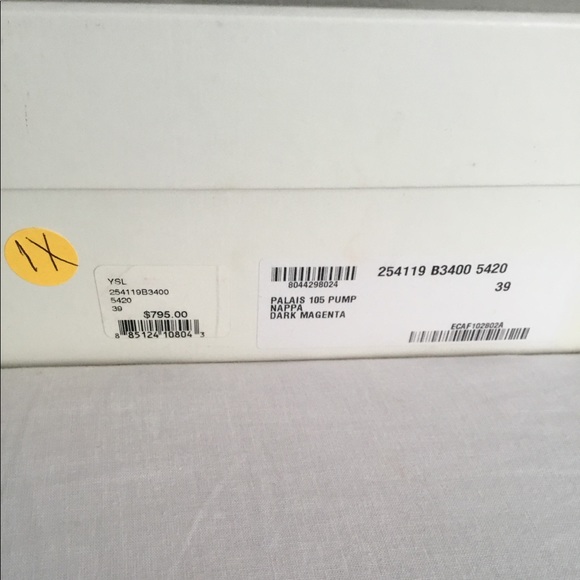 YvesSaintLaurent Palais 105 Magenta Leather Pumps - Picture 6 of 7